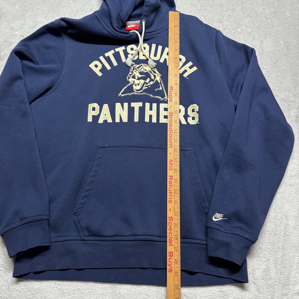 Vintage Nike University of Pittsburgh Panthers Hoodie Mens L Blue VG Condition - Picture 5 of 6
